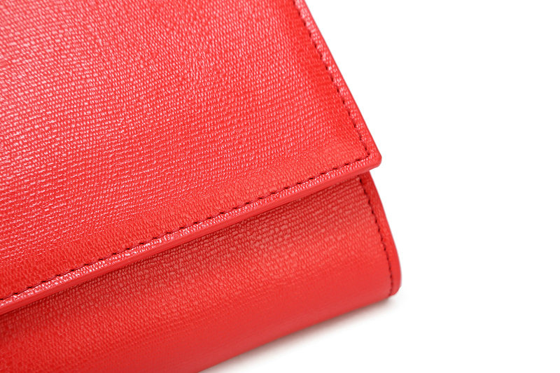 YSL belle de jour original saffiano leather clutch 30318 red